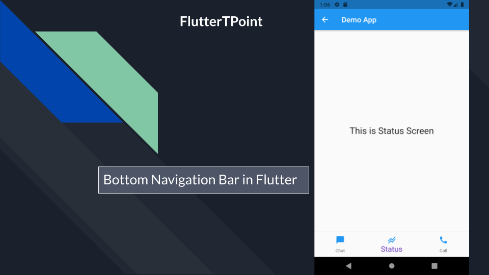 bottom navigation bar in flutter