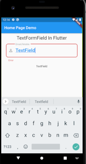 textfield flutter example
