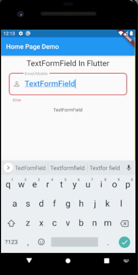 textformfield flutter example
