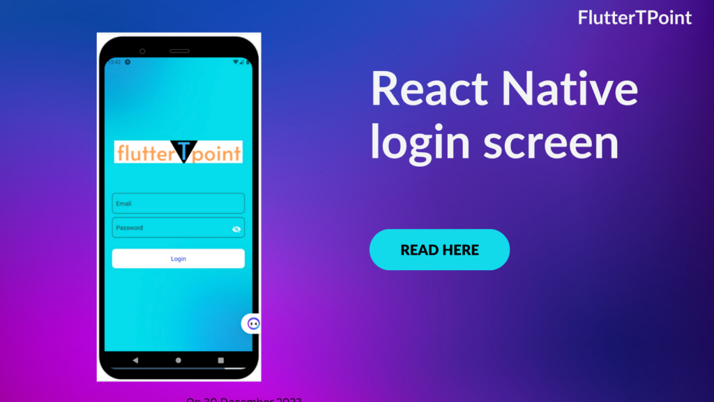 react native login screen